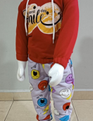 Emoji Baskılı %100 Pamuk 2 İplik Şardonsuz Altı Üst Takımı-1 Emoji Baskılı %100 Pamuk 2 İplik Şardonsuz Altı Üst Takımı-1