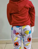 Emoji Baskılı %100 Pamuk 2 İplik Şardonsuz Altı Üst Takımı-1 Emoji Baskılı %100 Pamuk 2 İplik Şardonsuz Altı Üst Takımı-1